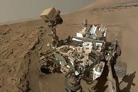 Le selfie du rover Curiosity pour sa premiere annee martienne (C)Nasa