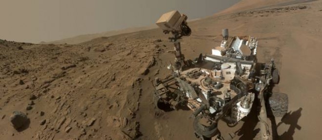 Le selfie du rover Curiosity pour sa premiere annee martienne.