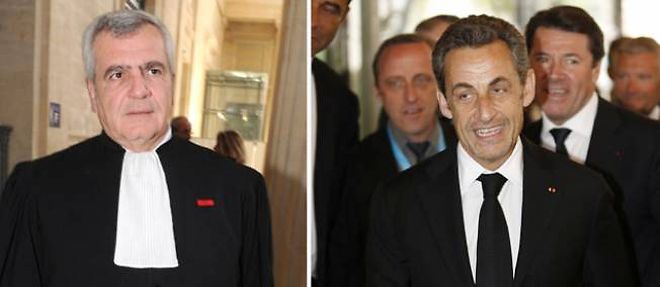L'avocat de Nicolas Sarkozy (a gauche) Thierry Herzog a ete mis en examen mardi.