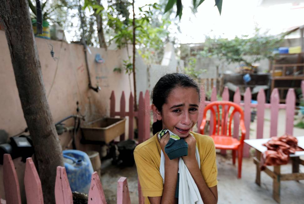 La soeur de Fouad Jaheb, un médecin tué dans le quartier de Chajaya le 20 juillet. ©  Mohammed Abed/AFP