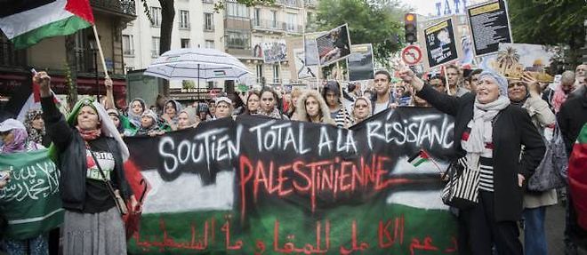 Manifestation parisienne pro-Palestine, dimanche 13 juillet.