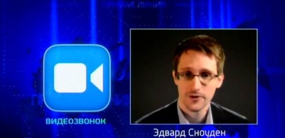 Snowden pose à Poutine une question sur la surveillence des communications privées en Russie ©  Capture d'écran