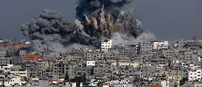 L'armee israelienne poursuit ses bombardements sur la bande de Gaza. Ici, le 29 juillet.