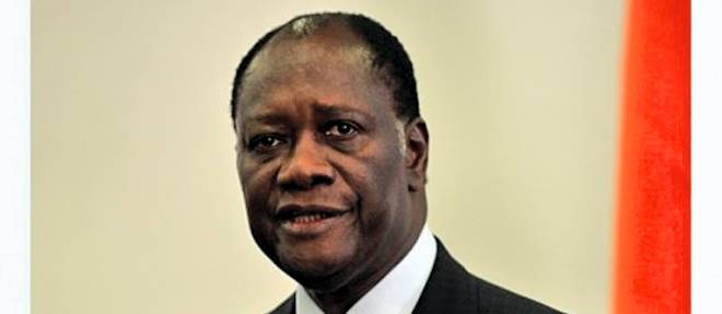 Alassane Ouattara, Chef de l'Etat ivoirien et president sortant de la Communaute economique des Etats d'Afrique de l'Ouest (CEDEAO)