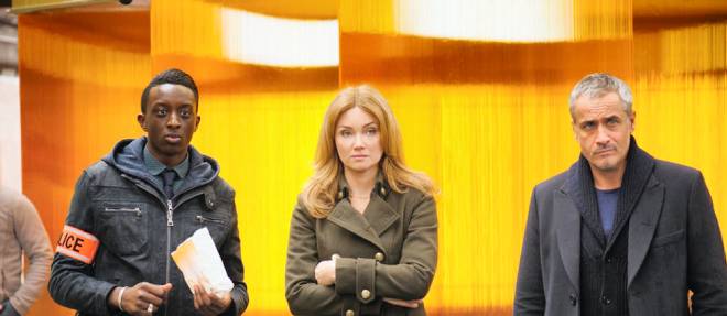 Ahmed Sylla dans la serie "Alice Nevers, le juge est une femme" avec Marine Delterme et Jean-Michel Tinivelli.