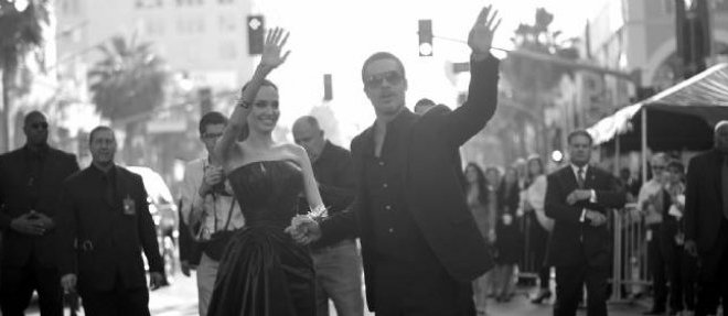 Angelina Jolie et Brad Pitt ici fin mai 2014 a Hollywood pour le lancement de "malefique".