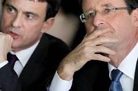 François Hollande et Manuel Valls. ©Patrick Kovarik / AFP