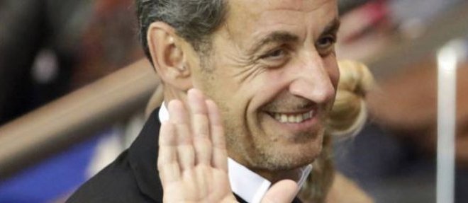 Nicolas Sarkozy, le 31 aout 2014 au Parc des Princes a Paris.