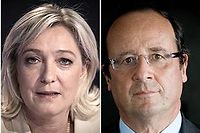 Marine Le Pen et François Hollande ici en 2012 (photo d'illustration). ©DSK / AFP