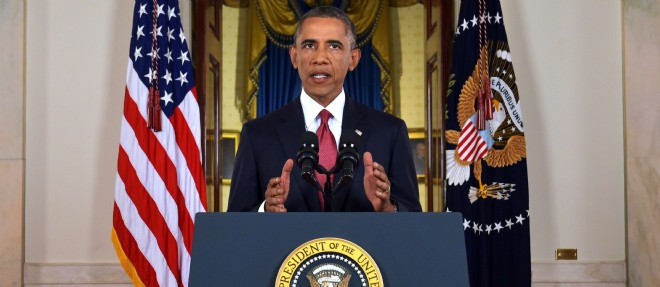 Barack Obama s'est exprime mercredi pendant un quart d'heure lors d'un discours solennel depuis la Maison-Blanche.