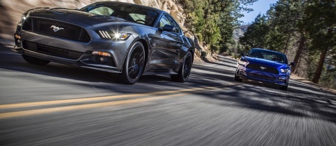 Attendue pour l'ete 2015 en Europe, la nouvelle Mustang sera proposee sur le vieux continent avec deux motorisations, un classique V8 5 litres atmospherique, et un 4 cylindres 2,3 litres turbo EcoBoost.