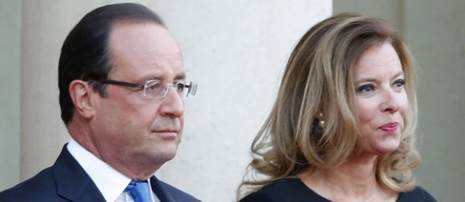 Francois Hollande et Valerie Trierweiler, le 3 septembre 2013 a l'Elysee.