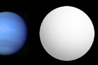 Tailles comparées de Neptune et de HAT-P-11 b.