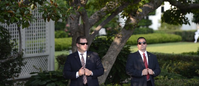 Des agents du Secret Service de la Maison-Blanche en poste