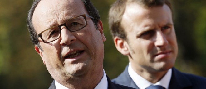 Francois Hollande et son ministre de l'Economie, Emmanuel Macron (illustration).