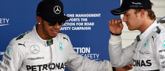 Lewis Hamilton et Nico Rosberg s'elanceront de la 2e et de la 1re place ce dimanche au depart du GP du Japon a Suzuka.