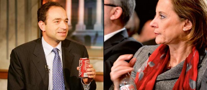 Jean-Francois Cope et sa bonne fee Dominique Reiniche, patronne de Coca-Cola Entreprises en France, puis de Coca-Cola Company Europe en 2005. Le president du groupe UMP a l'Assemblee se battra contre la taxe sur les boissons sucrees...
