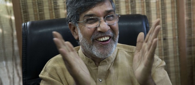 Le militant indien Kailash Satyarthi estime que son prix Nobel de la paix represente la "reconnaissance de la detresse de millions d'enfants qui souffrent".