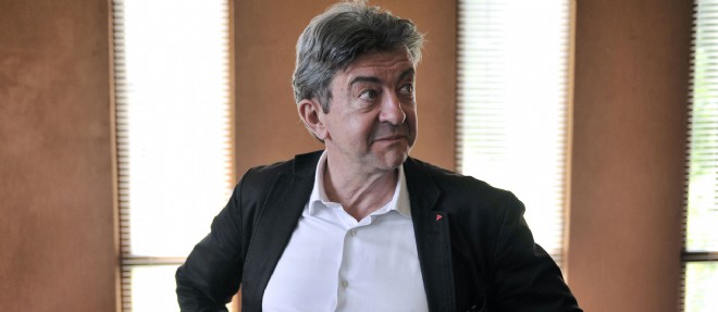 Jean-Luc Melenchon lors d'une conference de presse le 22 aout 2014.