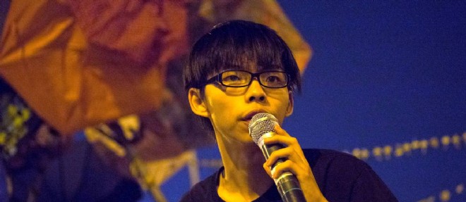Joshua Wong, le leader etudiant de la revolte, n'a que 17 ans.