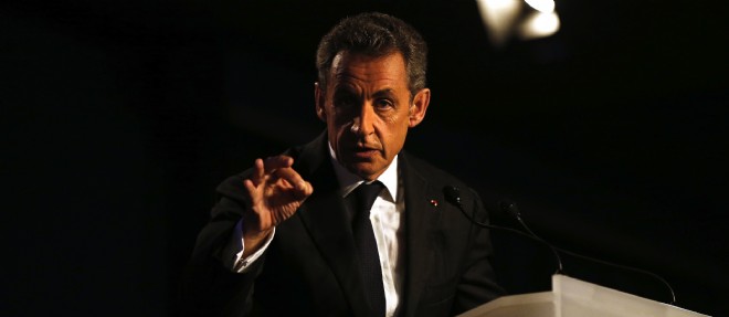 Nicolas Sarkozy a Nice, mardi soir.