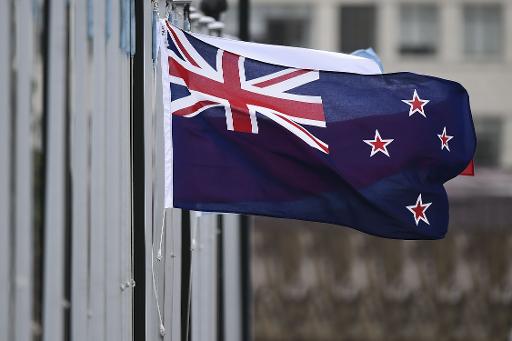 Le drapeau de Nouvelle-Zelande devant le Parlement, a Wellington, le 29 octobre 2014