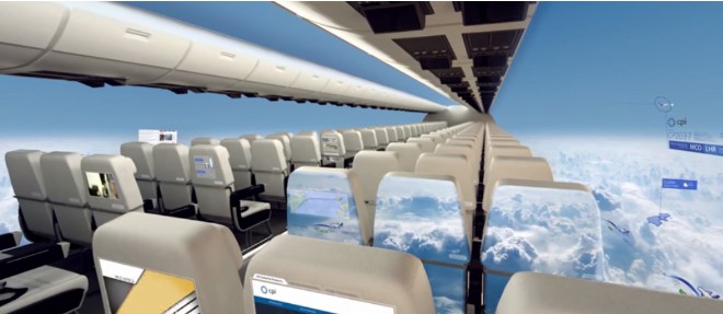 "Windowless Fuselage", un avion futuriste imagine par la societe d'ingenierie britannique Centre for Process Innovation (CPI)