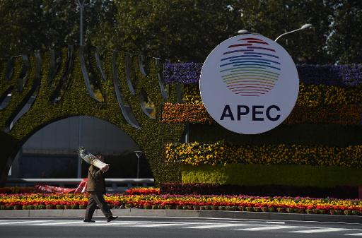 Le sommet annuel du Forum de cooperation economique pour l'Asie-Pacifique (Apec), le 6 novembre 2014 a Pekin