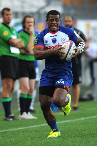 L'ailier fidjien Alipate Ratini avec Grenoble contre La Rochelle en Top 14 le 6 septembre 2014 au Stade des Alpes ©  AFP/Archives