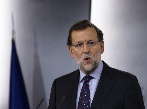 Le chef du gouvernement espagnol Mariano Rajoy, lors d'une conference de presse a Madrid le 30 octobre 2014