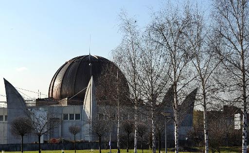 Vue generale du chantier de la grande mosquee de Strasbourg, lors de sa construction en 2011