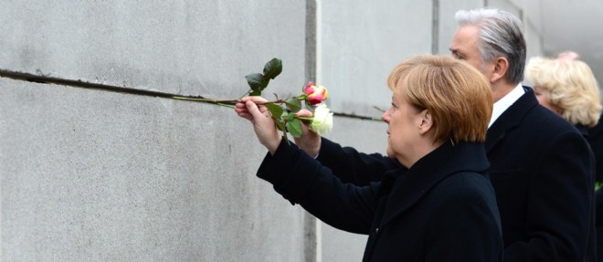 Angela Merkel et le maire de Berlin Klaus Wowereit.