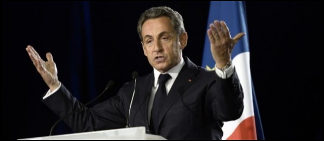 Nicolas Sarkozy en meeting a Paris, le 7 novembre.