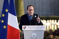 Francois Hollande a inaugure l'Anneau de la Memoire. (C)LIONEL BONAVENTURE