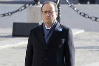 Francois Hollande le 11 novembre 2014 a l'occasion des commemorations du centenaire de la Premiere Guerre mondiale. (C)Philippe Wojazer