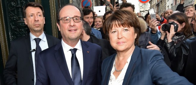 Francois Hollande lors de son arrivee a Lille, samedi 22 novembre 2014.