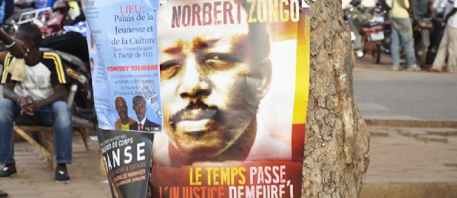 Un poster celebrant le 14e anniversaire de la mort du journaliste Norbert Zongo.