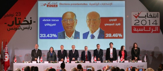 Presidentielle Tunisie : Essebsi devant Marzouki, selon les resultats officiels