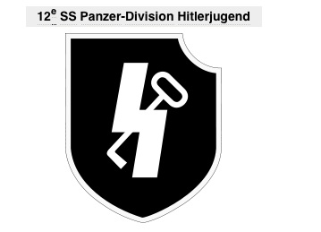 L'écusson de la 12e SS Panzerdivision responsable entre autres du massacre d'Ascq  
