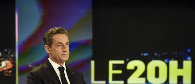 L'ancien president Nicolas Sarkozy, le 30 novembre 2014 sur le plateau du 20H de TF1