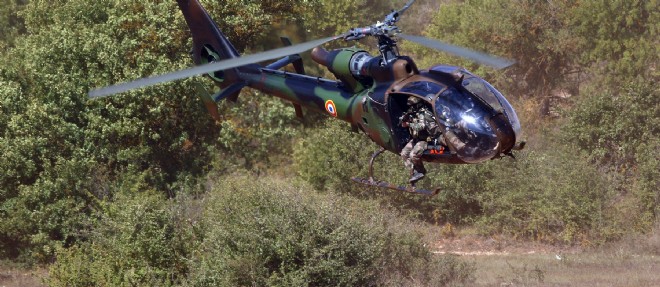 Un helicoptere Gazelle du 5e RHC a l'entrainement. Photo d'illustration.