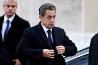 Sarkozy et Taubira aux obs&egrave;ques de Barrot &agrave; Paris