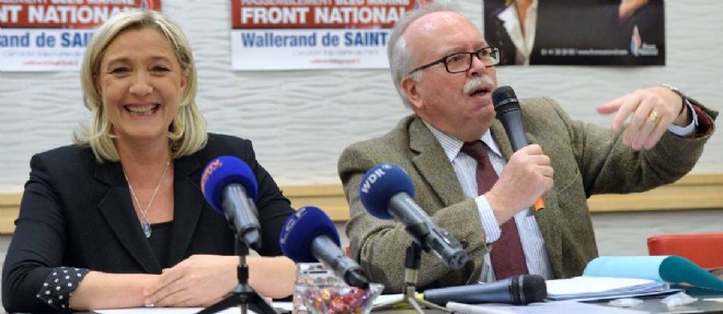 Marine Le Pen et le tresorier du FN Wallerand de Saint-Just.