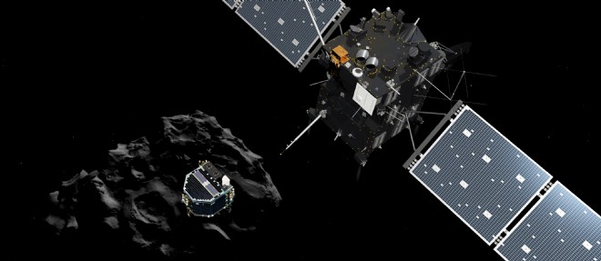 Philae et Rosetta a l'assaut de la comete Tchouri.