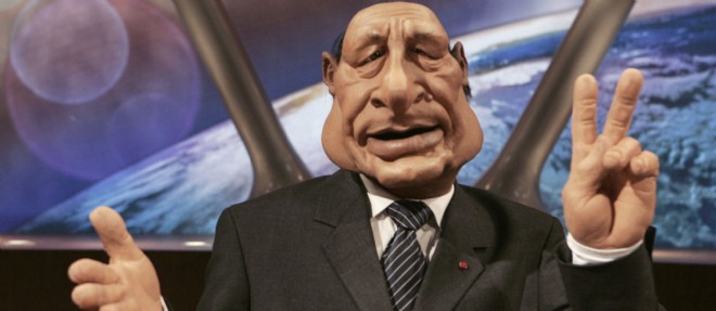 La marionnette de Jacques Chirac dans l'emission des "Guignols de l'info" de Canal+.