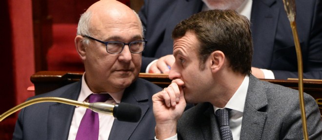 Michel Sapin et Emmanuel Macron. Photo d'illustration.