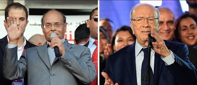Moncef Marzouki et Beji Caid Essebsi s'affrontent le 21 deecembre 2014 pour le second tour de la presidentielle tunisienne.