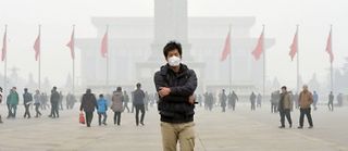 Une scène effroyable de pollution en Chine. ©MARK RALSTON/AFP