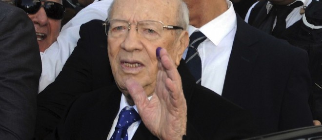 Beji Caid Essebsi, leader de Nidaa Tounes et adversaire au second tour de la presidentielle de Moncef Marzouki.