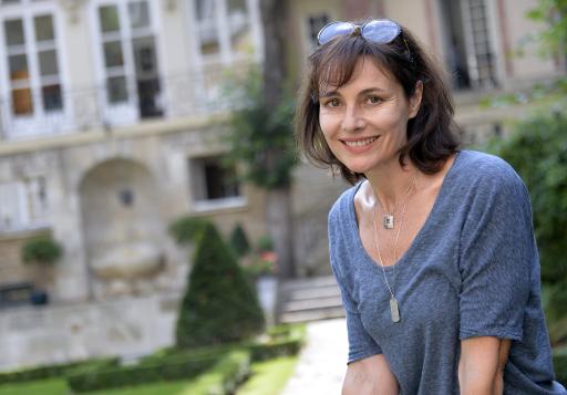 La romanciere Nelly Alard, qui a fonde le Prix Anais Nin avec Capucine Motte, photographiee en 2013 a Paris